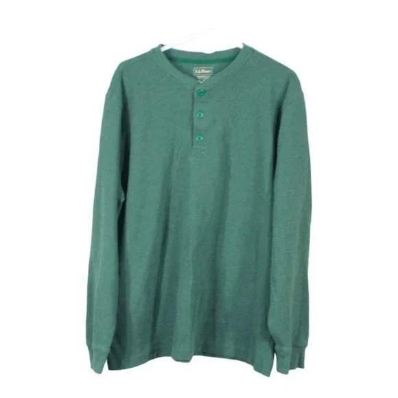 Bean Shirts Ll Bean Unshrinkable Mini Waffle Henley